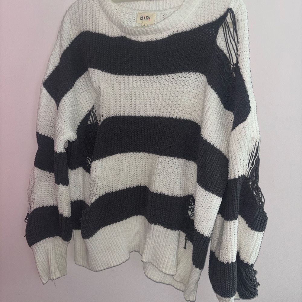 BiBi Monochrome Striped Women's Sweater